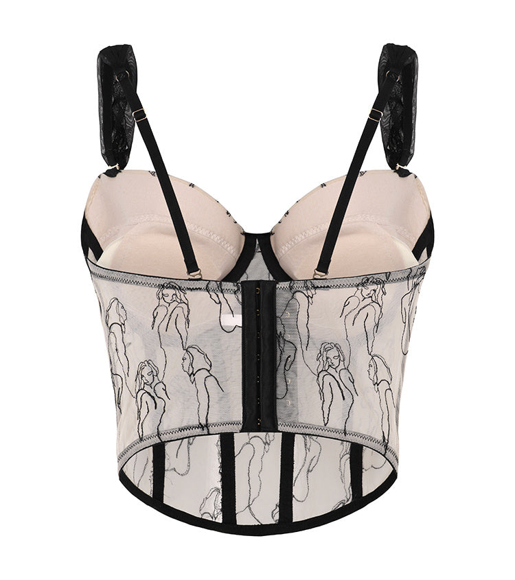 Lace Mesh Corset Top