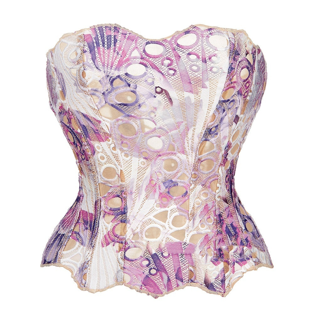 Amethyst Lace Court Corset